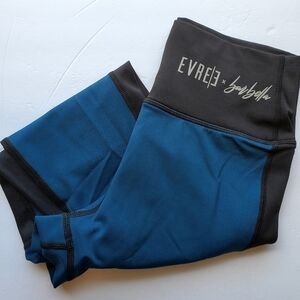 New Evree Bella Heart Leggings Blue‎ Athletic Yoga Sports Women Size Small NWOT
